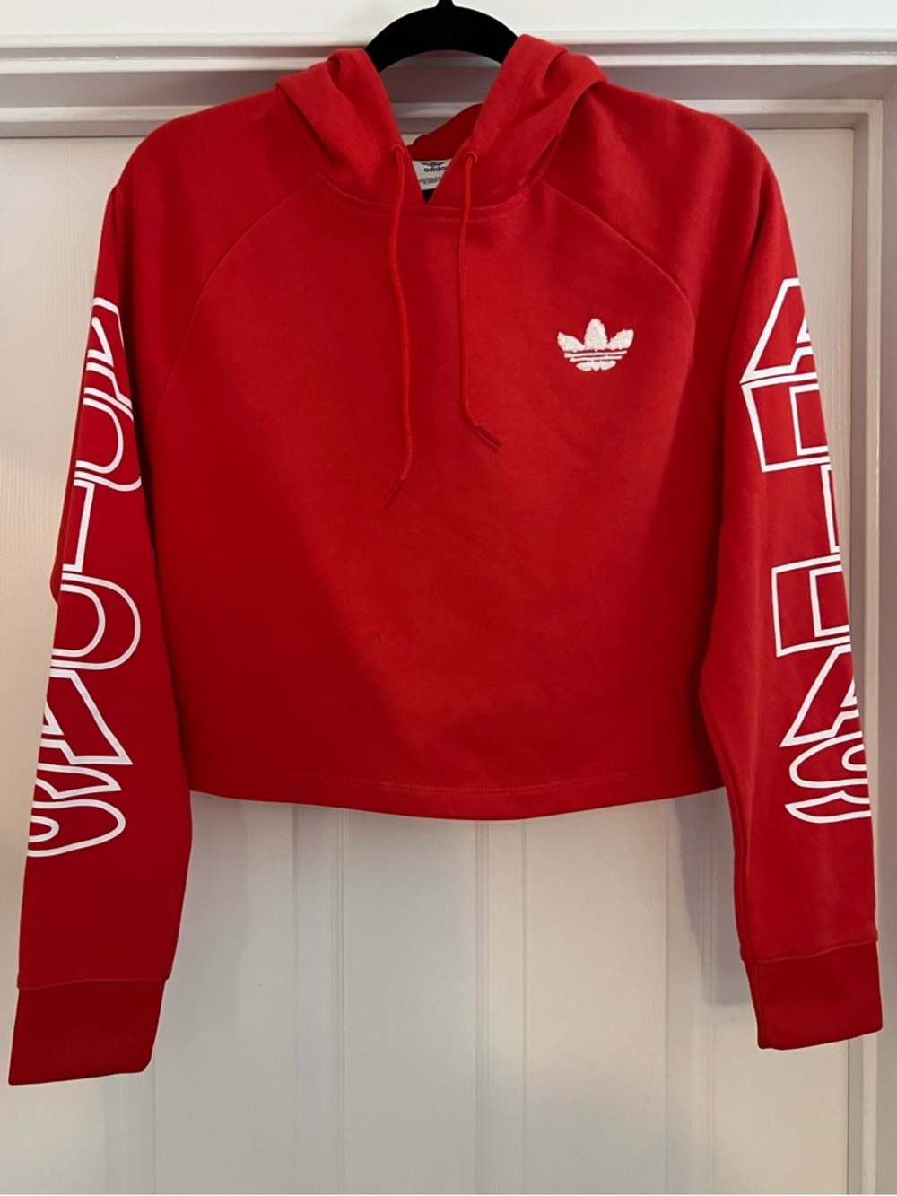 Adidas Originals Women's Cropped Letter Hoodie